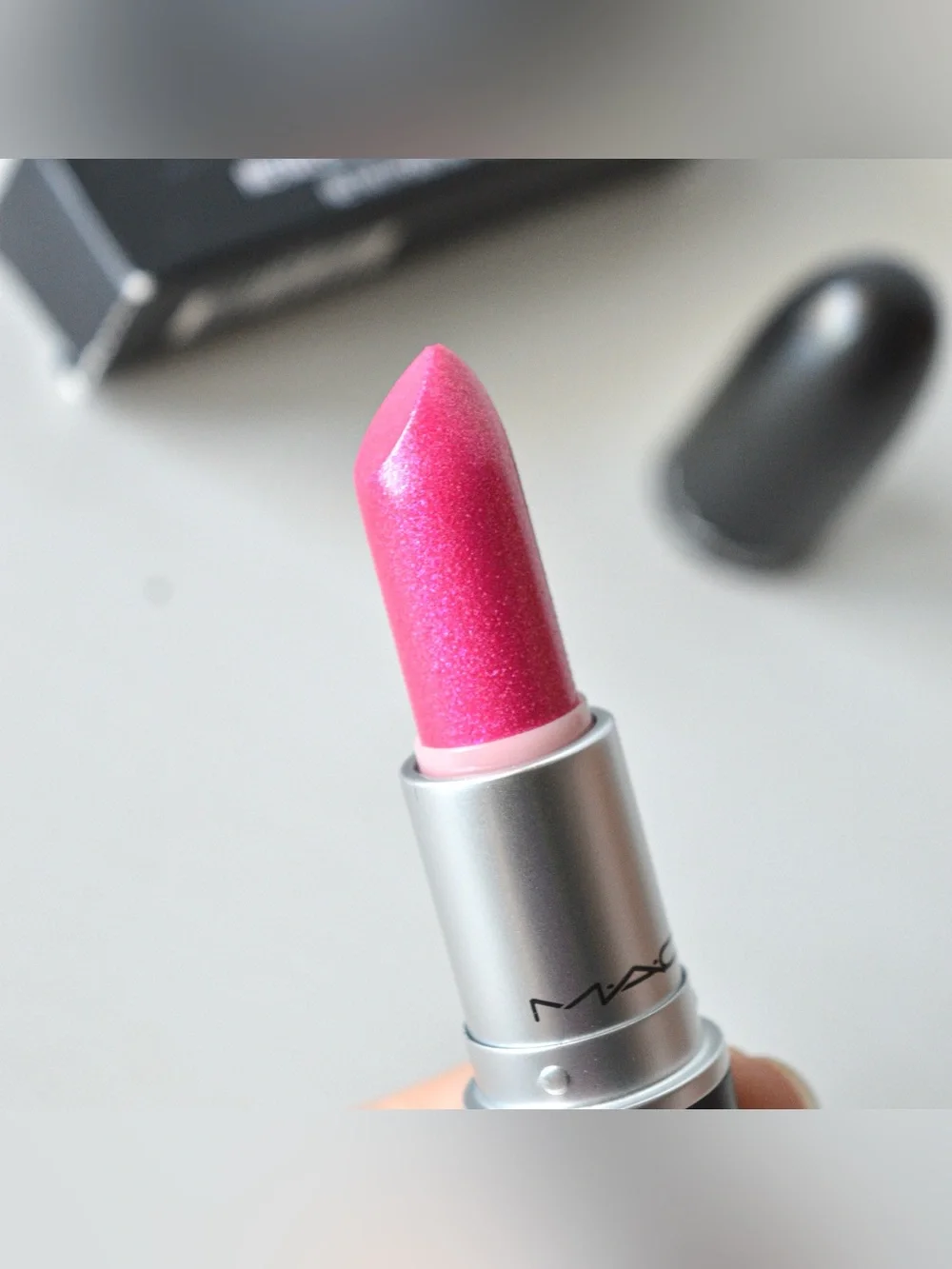 MAC Cosmetics Metallic Lipstick *IONIZED IRIS* Extra Rare LE Bright Magenta BNIB
